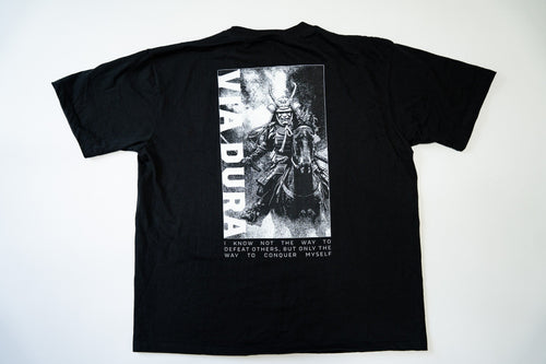 Samurai Tee in Black, back print