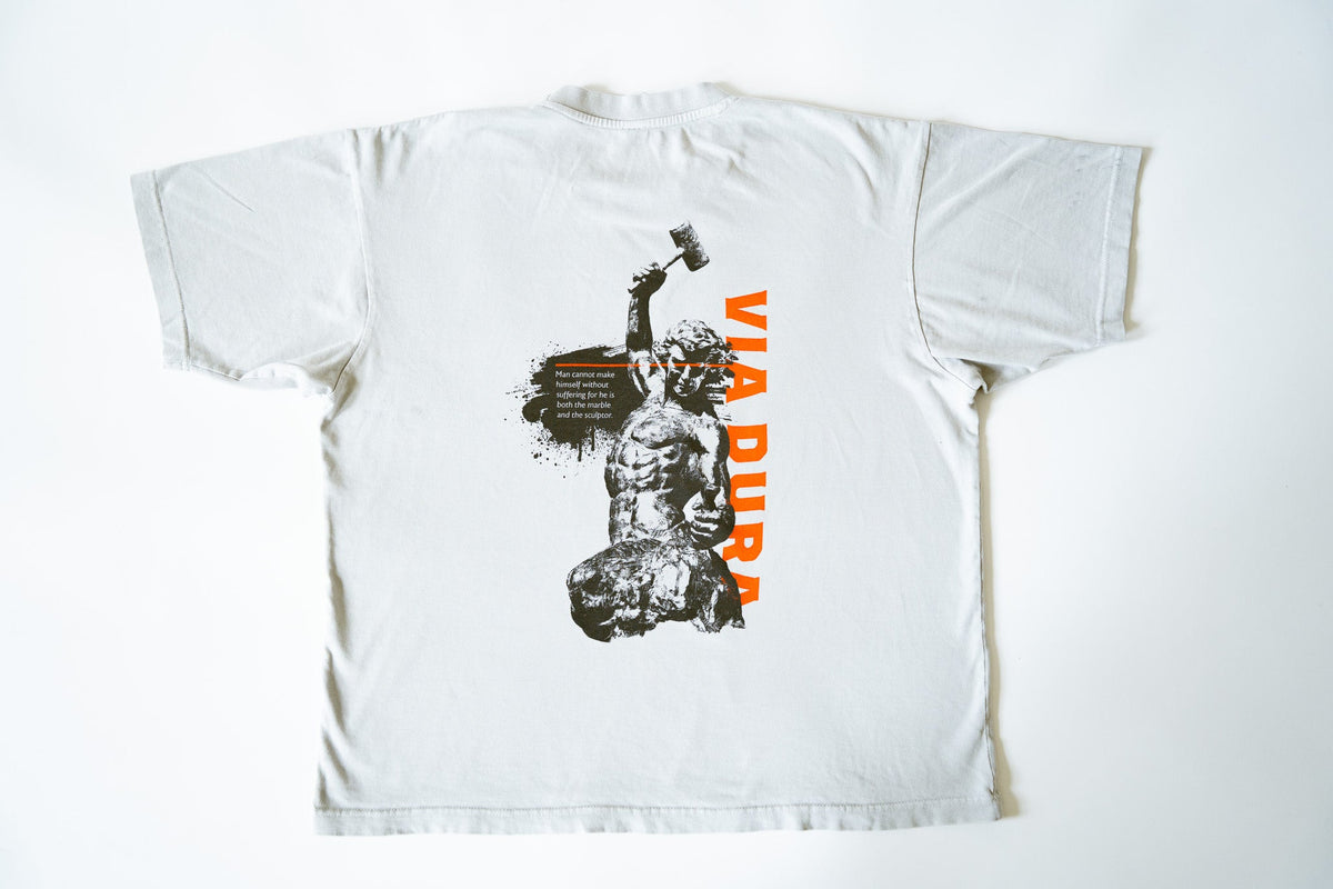 Sculptor II Tee in Pigment White, back print