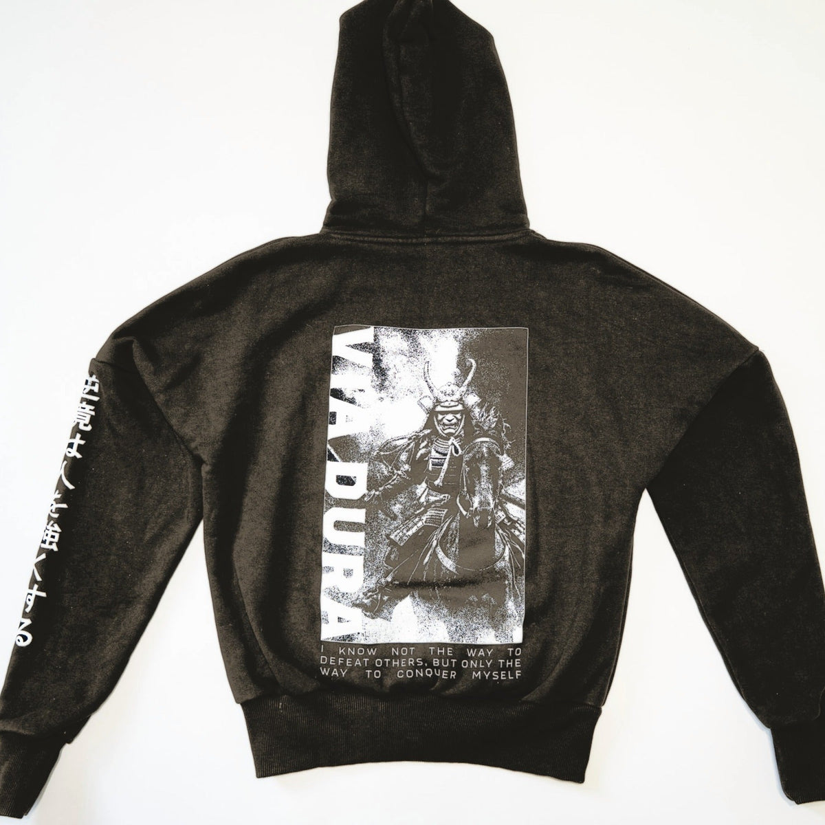 Samurai Hoodie in Volcanic Ash — back print