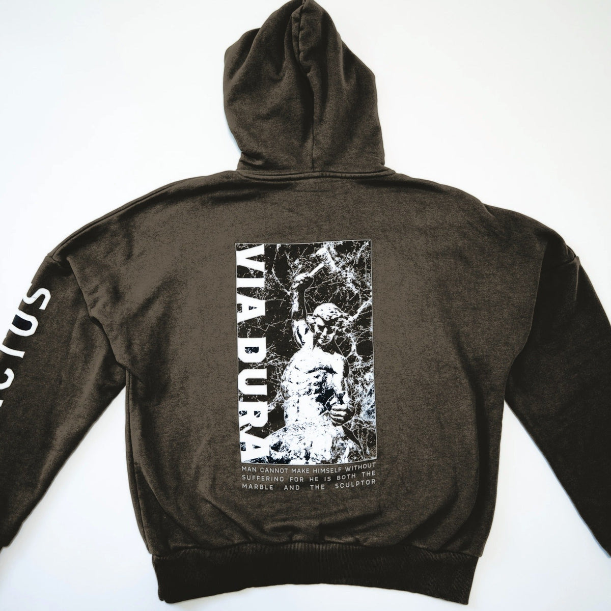 Sculptor I Hoodie in Volcanic Ash — back print