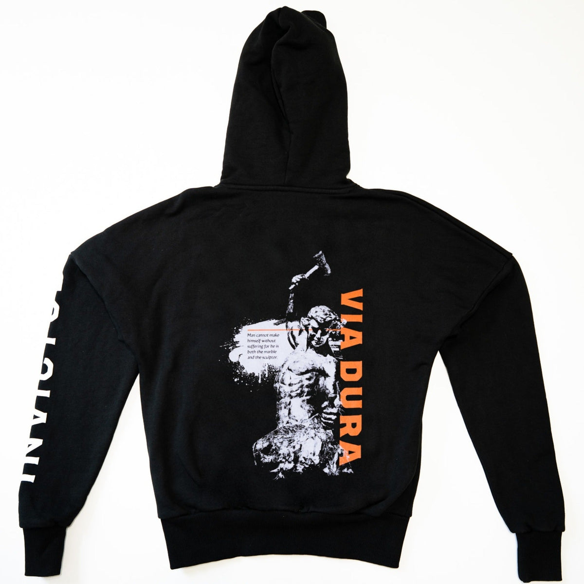 Sculptor II Hoodie in Black — back print