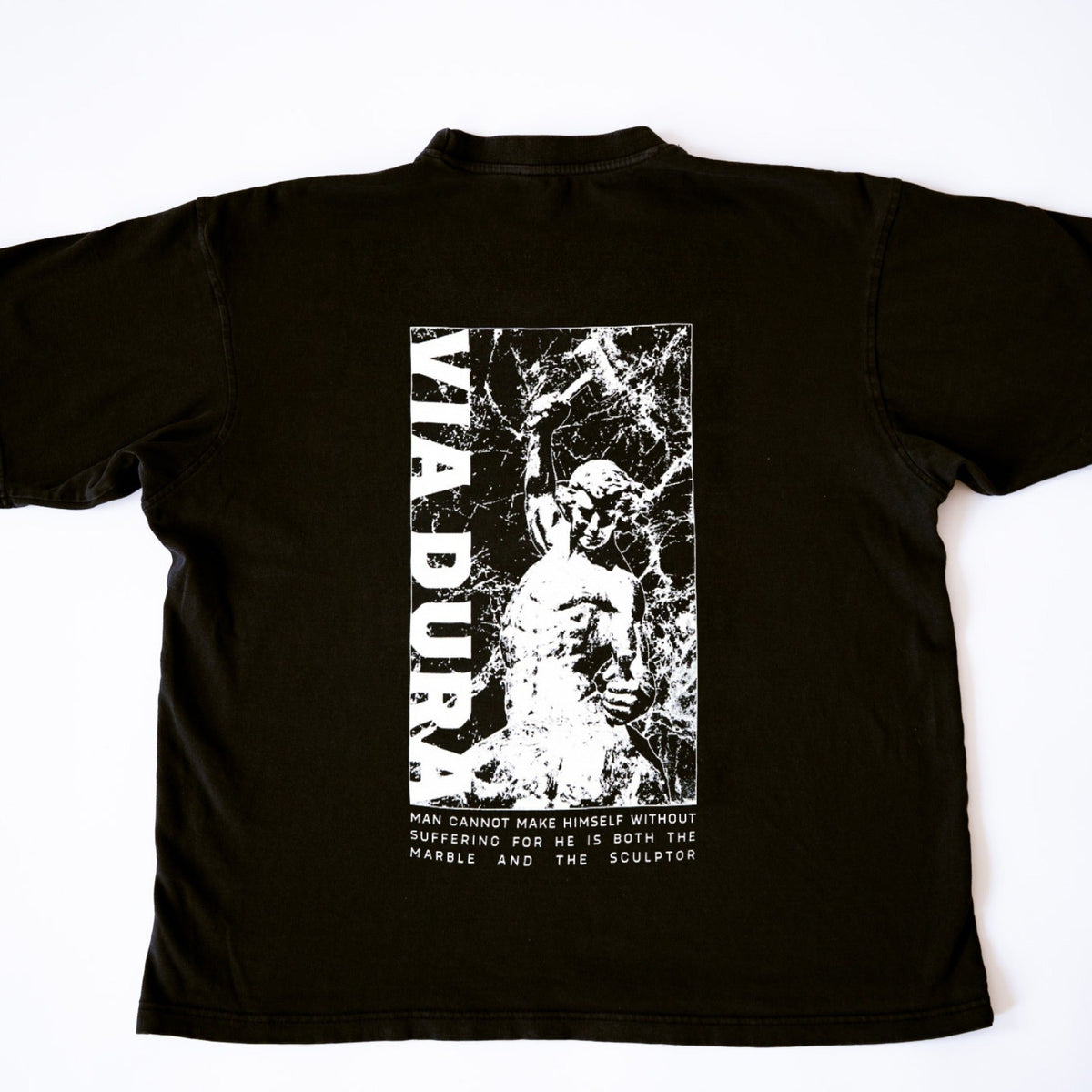 Sculptor I Tee in Black — back print