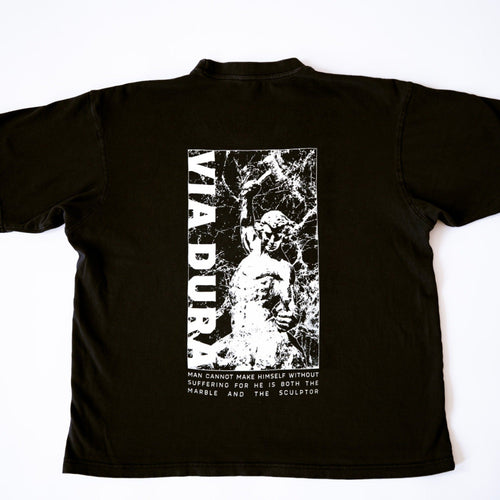 Sculptor I Tee in Black — back print