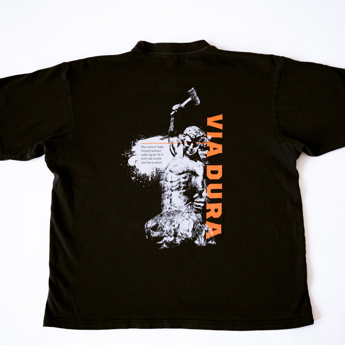 Sculptor II Tee in Black — back print